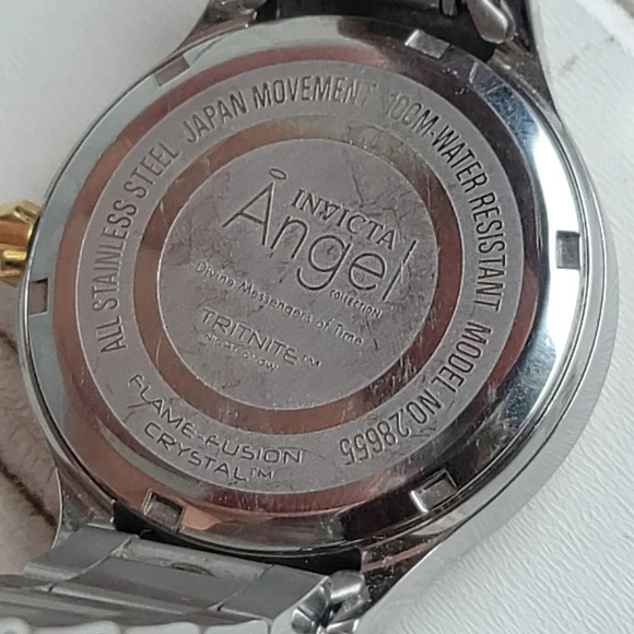 Invicta Angel Quartz Crystal White MOP Dial Ladies Watch 28655 Japan Movement - Picture 8 of 13